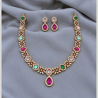 Sona Covering Classic American Diamond Designer Jewellery Necklace Set