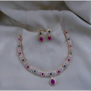 Sona Covering Classic American Diamond Designer Jewellery Necklace Set