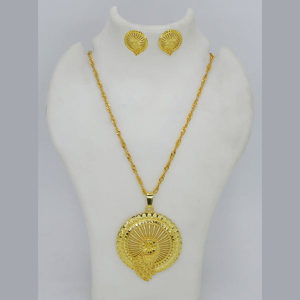 Mahavir Dye Gold Plated Chain Pendent Set