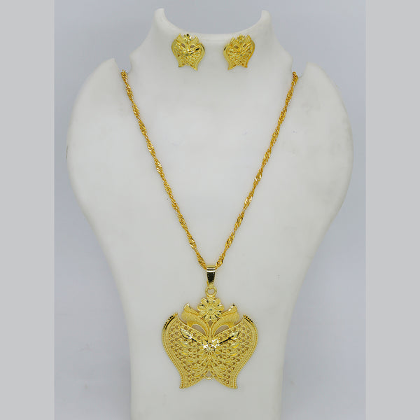 Mahavir Dye Gold Plated Chain Pendent Set