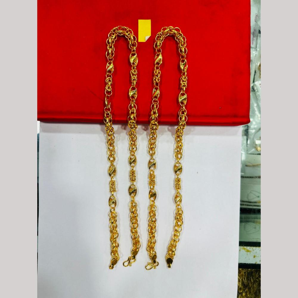 Pooja Sales Elegant Gold Plated Men's Chain
