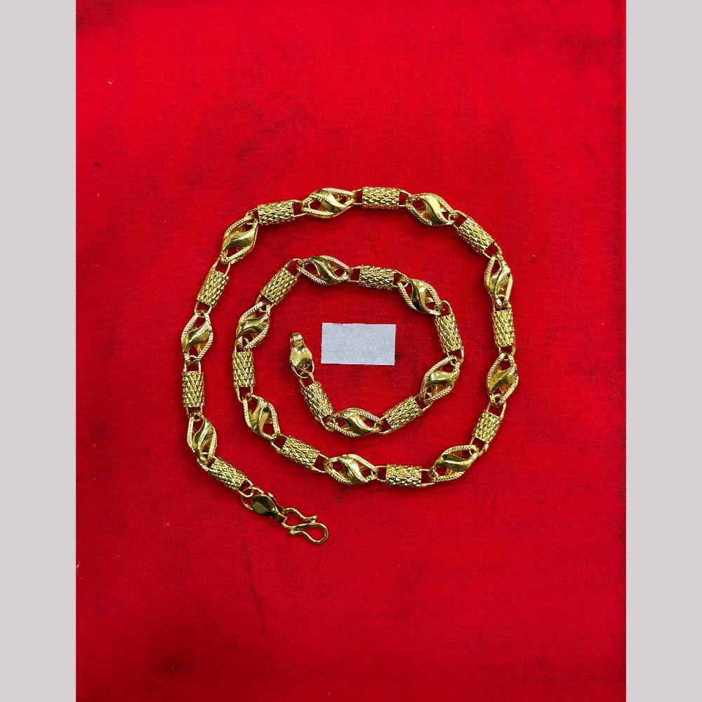 Pooja Sales Elegant Gold Plated Men's Chain