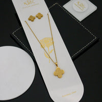 Klitz Trendy Four-Leaf Clover Necklace Set
