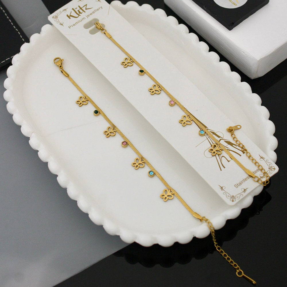 Klitz Premium Finish Dolphin Sparkle Austrian Stone Bracelet (1 Piece Only) (Assorted Desing)