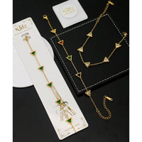 Klitz Premium Quality Shimmer Crystal Adjustable Chain Bracelet