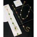 Klitz Premium Quality Shimmer Crystal Adjustable Chain Bracelet