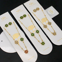 Klitz Trendy  Crystal Stone Necklace Set ( 1Piece Only)