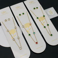 Klitz Trendy  Crystal Stone Necklace Set ( 1Piece Only)