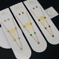 Klitz Trendy  Crystal Stone Necklace Set ( 1Piece Only)