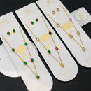 Klitz Trendy  Crystal Stone Necklace Set ( 1Piece Only)