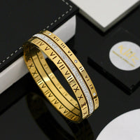 Klitz Trendy Austrian Stone Roman Pattern Bracelet