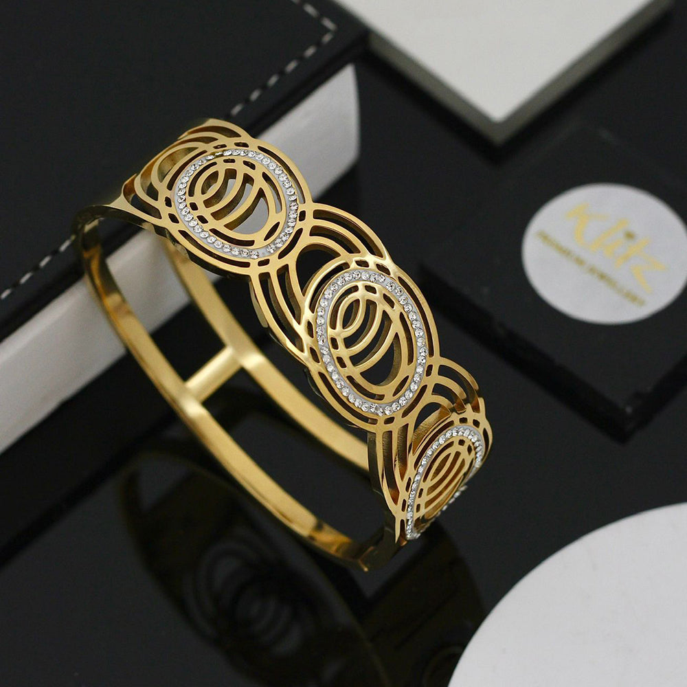 Klitz Classic Austrian Stone Openable Bracelet for Daily Wear