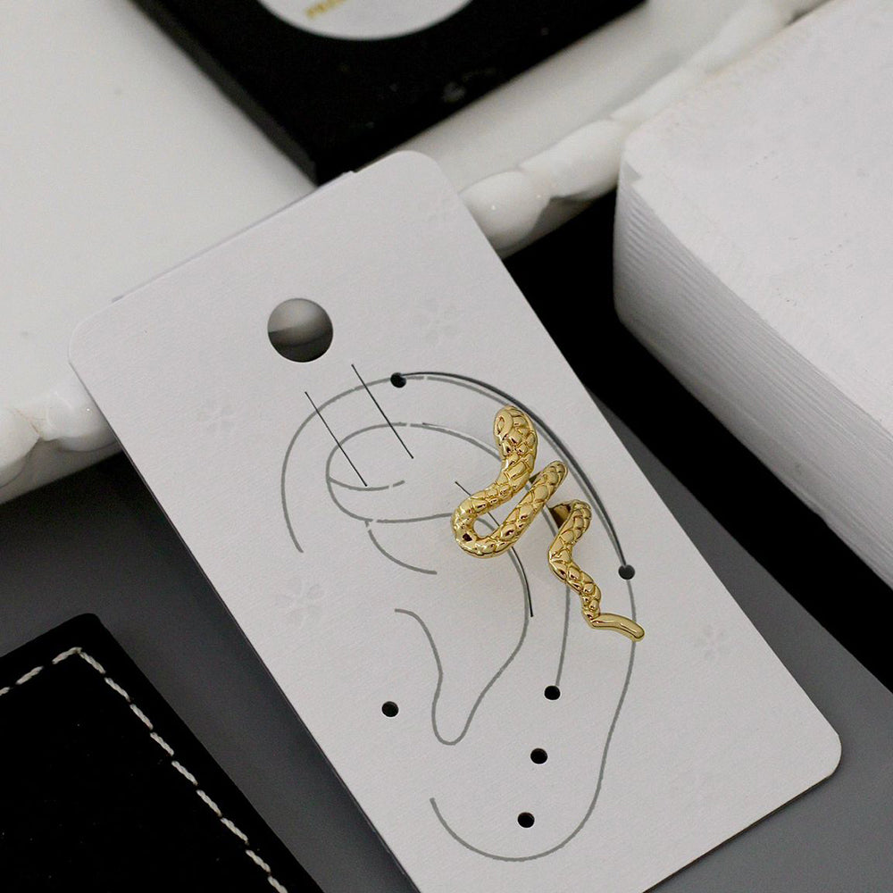 Klitz Bold Serpent Shape Earcuff Earrings