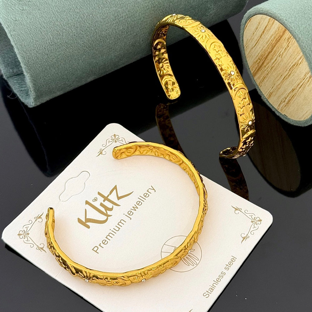 Klitz Classic Austrian Stone Openable Bracelet for Daily Wear (1 Piece Only) (Assorted Desing)