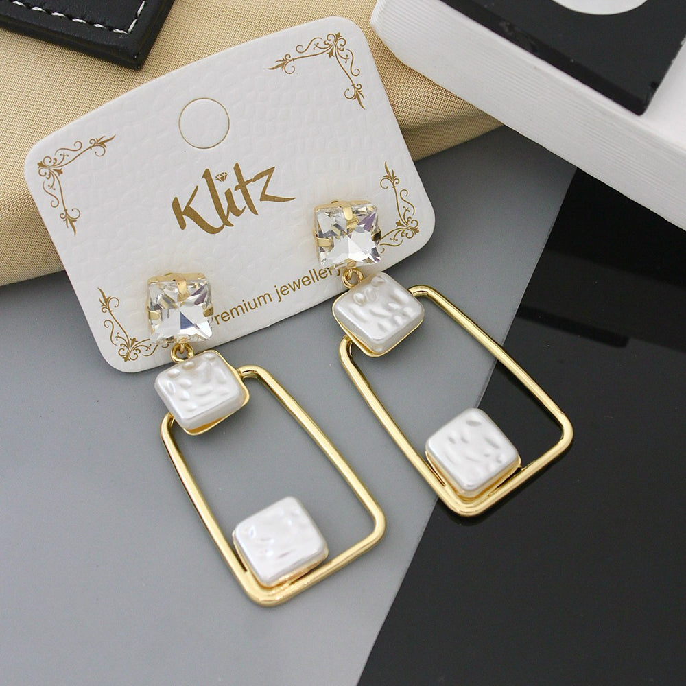 Klitz Sparkling Crystal Stone Dangler Earrings