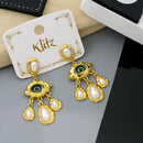 Klitz Trendy Artistic Eye Design Dangler Earrings