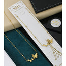 Klitz Minimal Butterfly Charm Snake Chain Necklace ( 1 Piece Only)