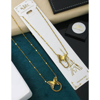 Klitz Minimal Butterfly Charm Snake Chain Necklace ( 1 Piece Only)