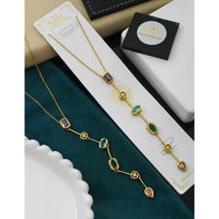 Klitz Sparkling Crystal Stone Necklace  ( 1 Piece Only)