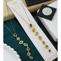 Klitz Sparkling Crystal Stone Necklace  ( 1 Piece Only)