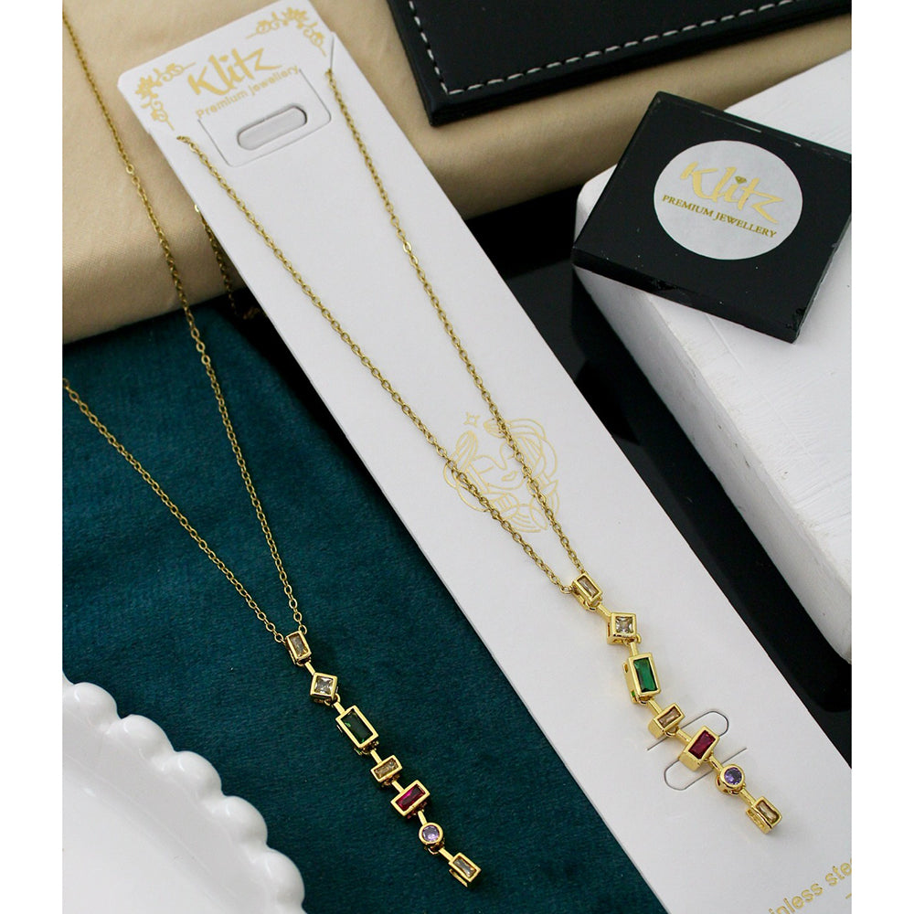 Klitz Sparkling Crystal Stone Necklace  ( 1 Piece Only)