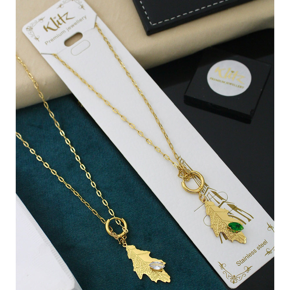 Klitz Sparkling Crystal Stone Necklace  ( 1 Piece Only)