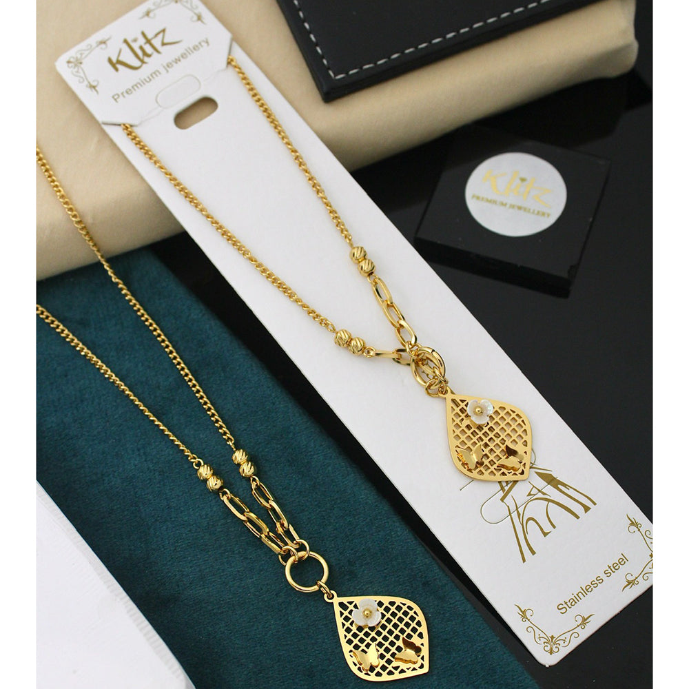 Klitz Minimal Butterfly Charm Snake Chain Necklace ( 1 Piece Only)