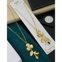 Klitz Floral  Charm Snake Chain Necklace ( 1 Piece Only)