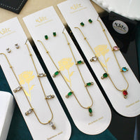 Klitz Sparkling Crystal Stone Necklace  ( 1 Piece Only)