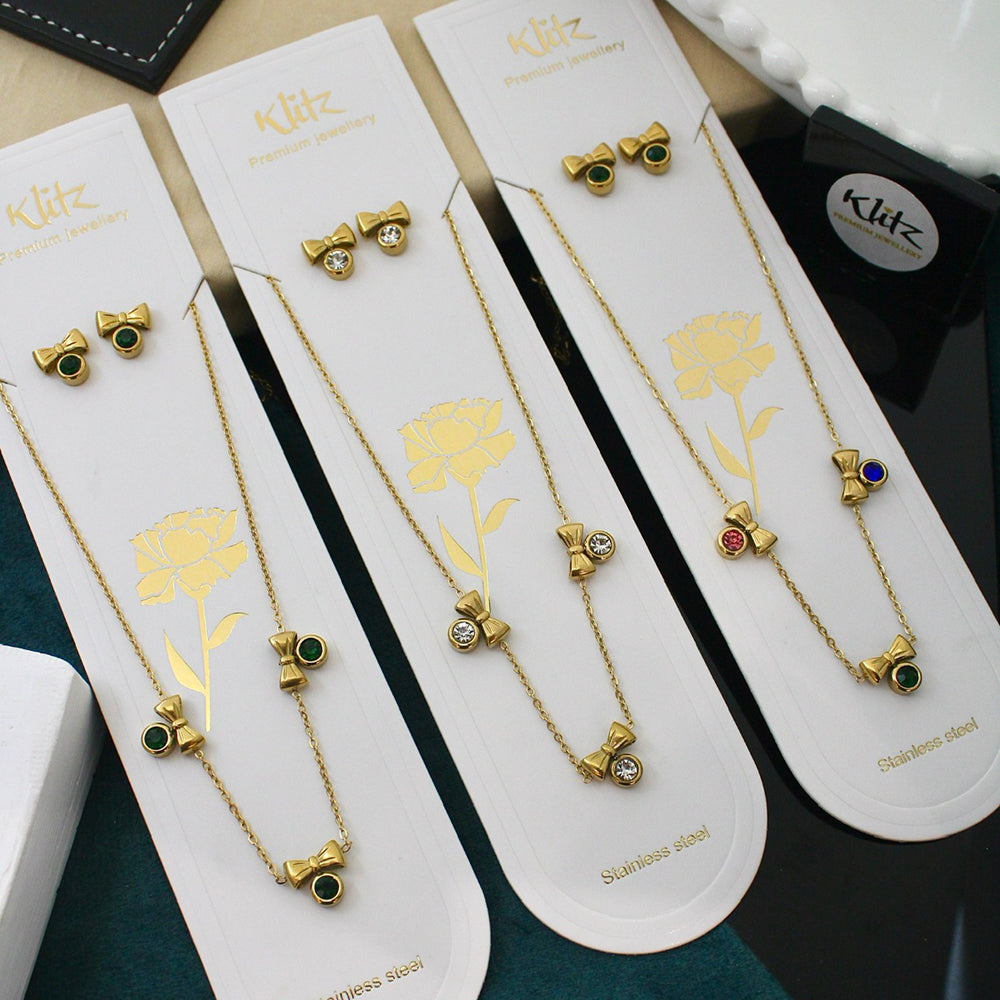 Klitz Sparkling Crystal Stone Necklace  ( 1 Piece Only)