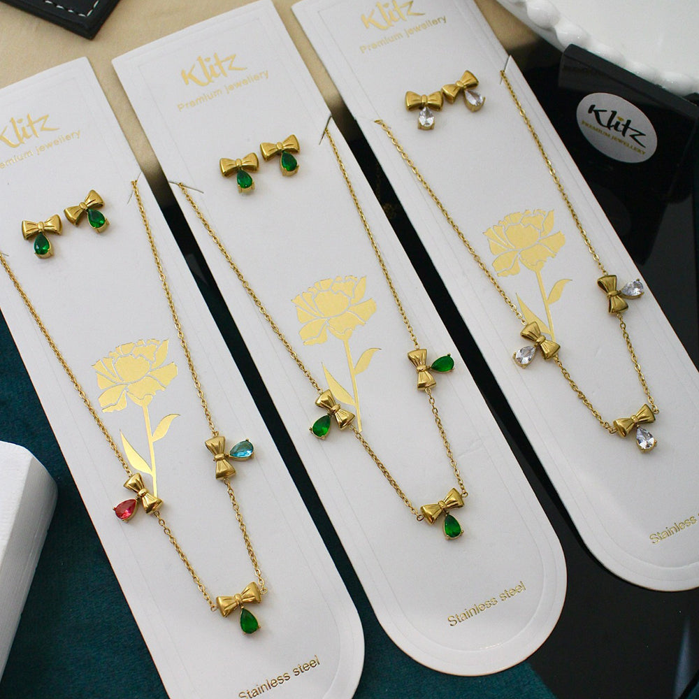 Klitz Sparkling Crystal Stone Necklace  ( 1 Piece Only)