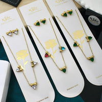 Klitz Sparkling Crystal Stone Necklace  ( 1 Piece Only)