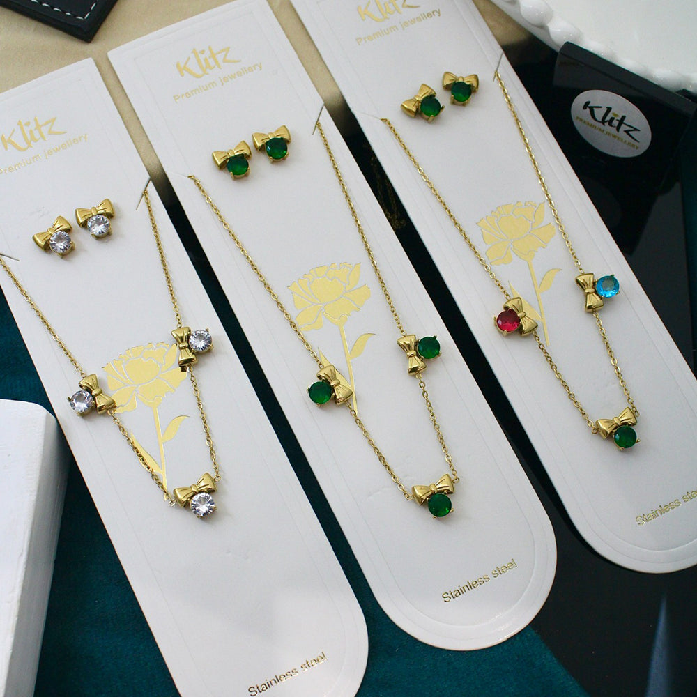 Klitz Sparkling Crystal Stone Necklace  ( 1 Piece Only)