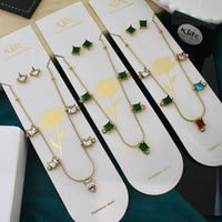 Klitz Sparkling Crystal Stone Necklace  ( 1 Piece Only)