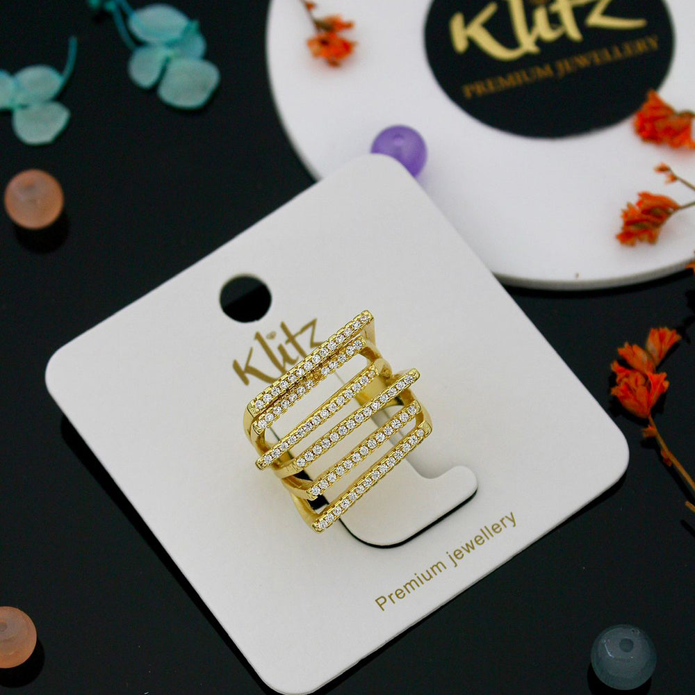 Klitz Glam Austrian Stone Finger Ring