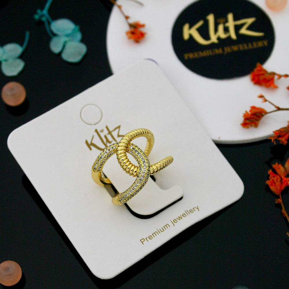 Klitz Glam Austrian Stone Finger Ring