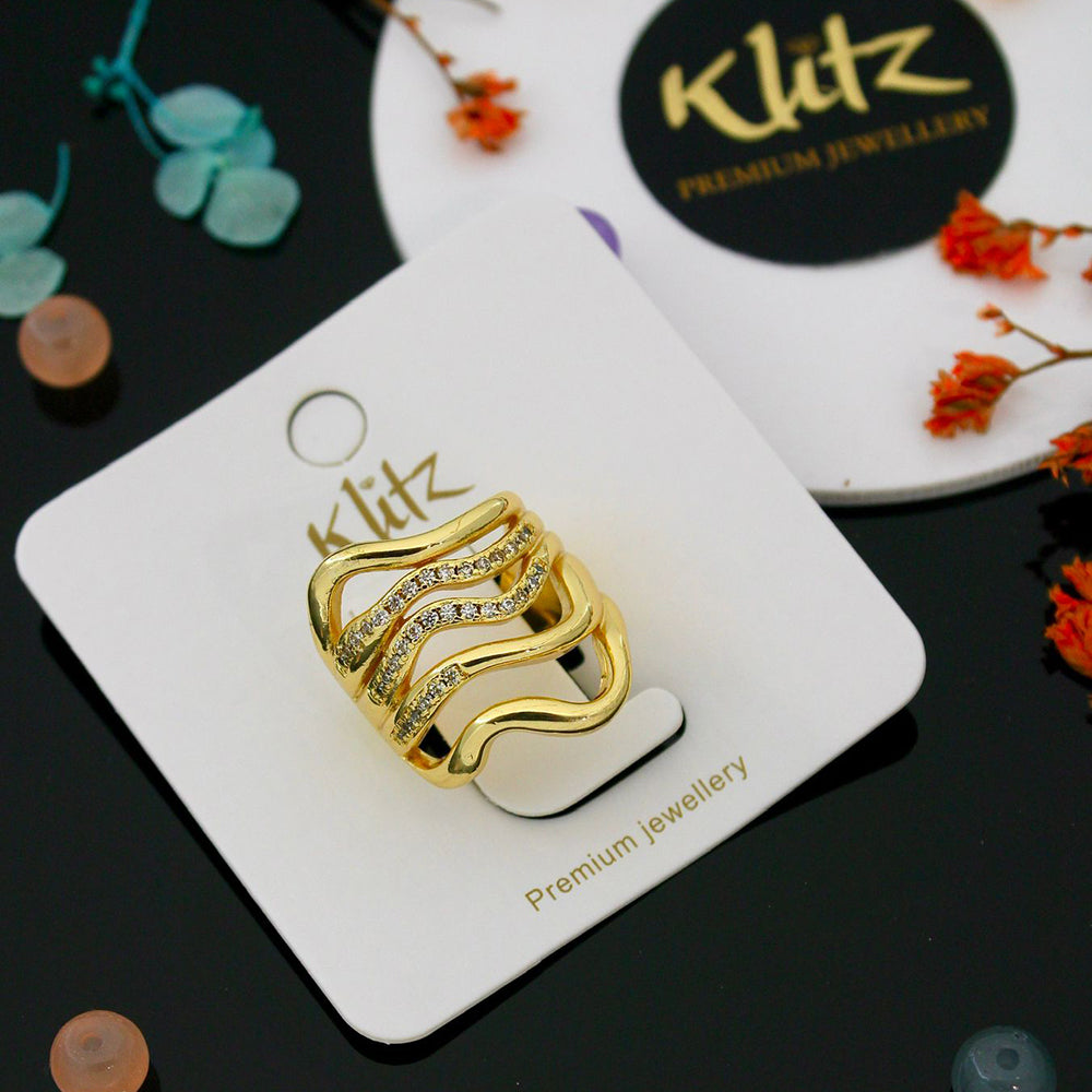 Klitz Glam Austrian Stone Finger Ring