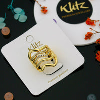 Klitz Glam Austrian Stone Finger Ring