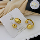 Klitz Minimalist Glossy Gold Statement Ring