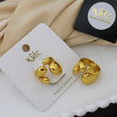 Klitz Minimalist Glossy Gold Statement Ring