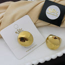 Klitz Minimalist Glossy Gold Statement Ring