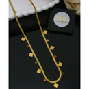 Klitz Classic Austrian Stone Snake Chain Delicate Flower Necklace