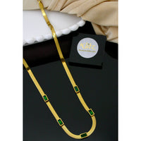 Klitz Classic Crystal Stone Snake Chain Necklace