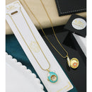 litz Premium Floral Enamel Locket Necklace