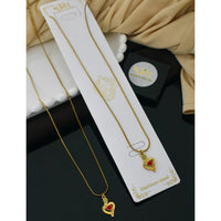 Klitz Forever Love Heart Austrian Stone Necklace