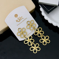 Klitz Stylish Stainless Steel Beads Dangler Earrings