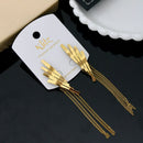 Klitz Stylish Stainless Steel Chain Dangler Earrings