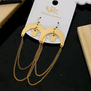 Klitz Stylish Stainless Steel Chain Dangler Earrings