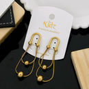 Klitz Stylish Stainless Steel Beads Dangler Earrings