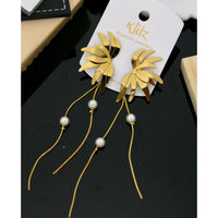 Klitz Stylish Stainless Steel Beads Dangler Earrings